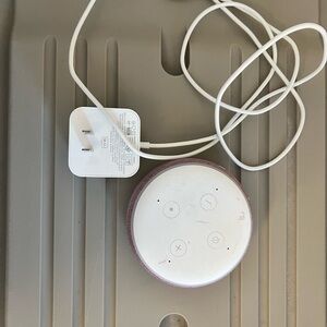 Amazon Alexa Dot with Charger - White and Purple